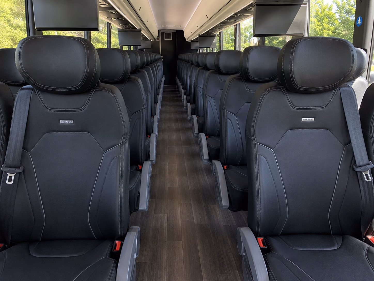 bristol charter bus rental interior