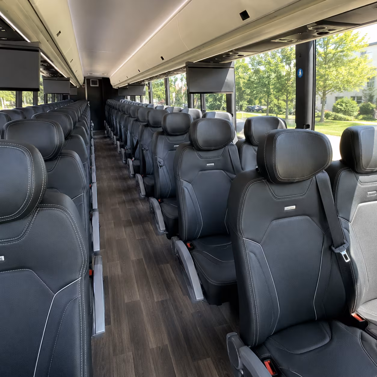 waterbury charter bus interior